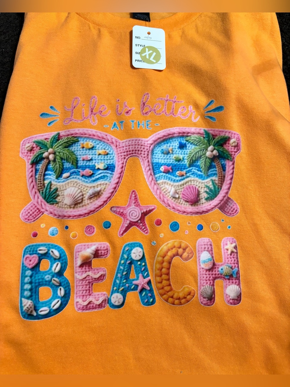 NEW Life is Better at the Beach Graphic Tee Size XL
